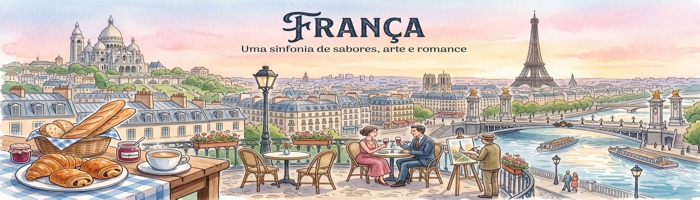 Banner ilustrado do blog Intervalo para Viagem, mostrando um casal de professores viajando pelo mundo